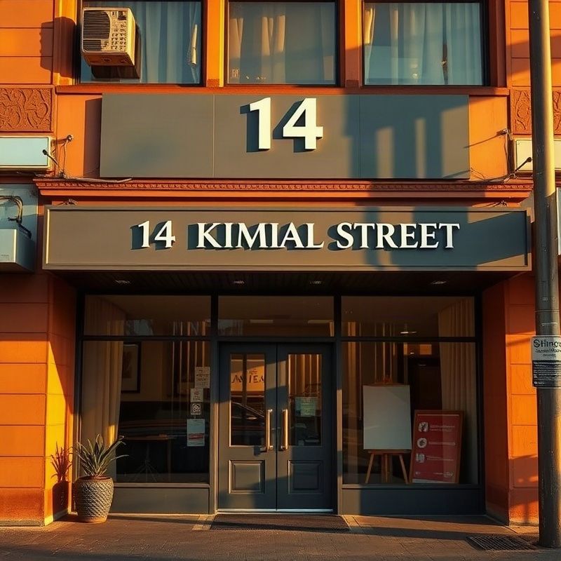 Golden midday view of the welcoming Mintfpixel entrance at 14 Kimathi Street, Nairobi